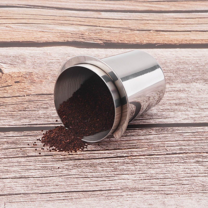 TQEONKL Coffee Dosing Cup 54mm  Stainless Steel Espresso Coffee Dosing Cup Espresso Coffee Machine Accessories  Coffee Powder Feeder Part Coffee Grinder Powder Cup Compatible with 54mm Portafilter - Image 3